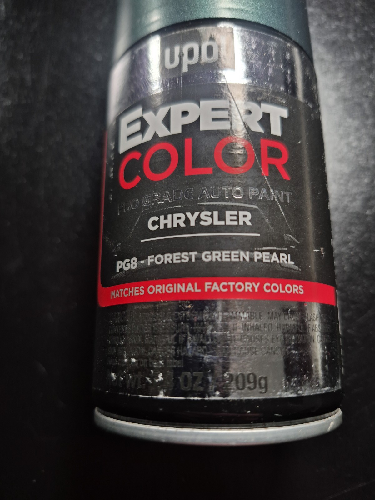 Upol 7.4oz Can Chrysler Pro Grade Auto Paint PG8- Forest Green Pearl UPFC800