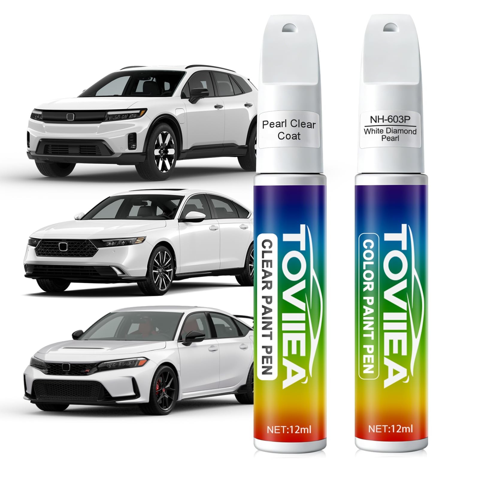 Touch Up Paint Kit For Honda NH-603P White Diamond Pearl Scratch Repair Kit
