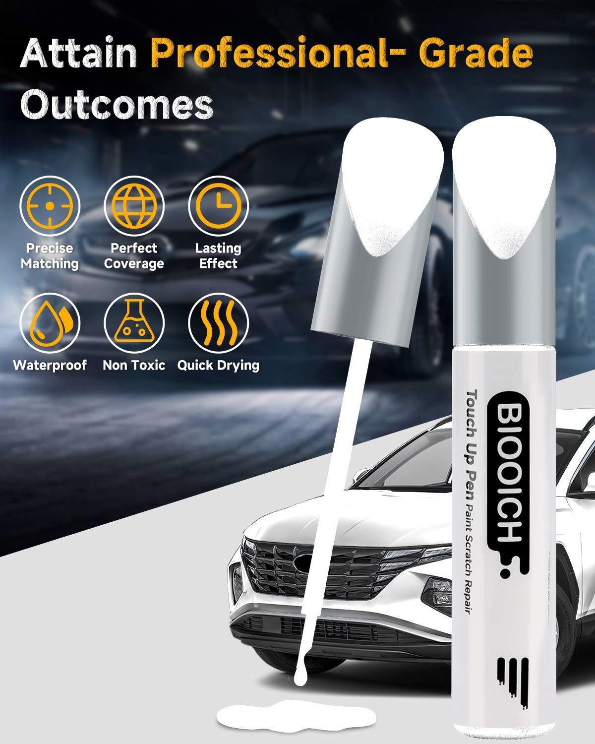BIOOICH Touch Up Paint Pen for Hyundai Repair Car Chip and Scratch Color Match