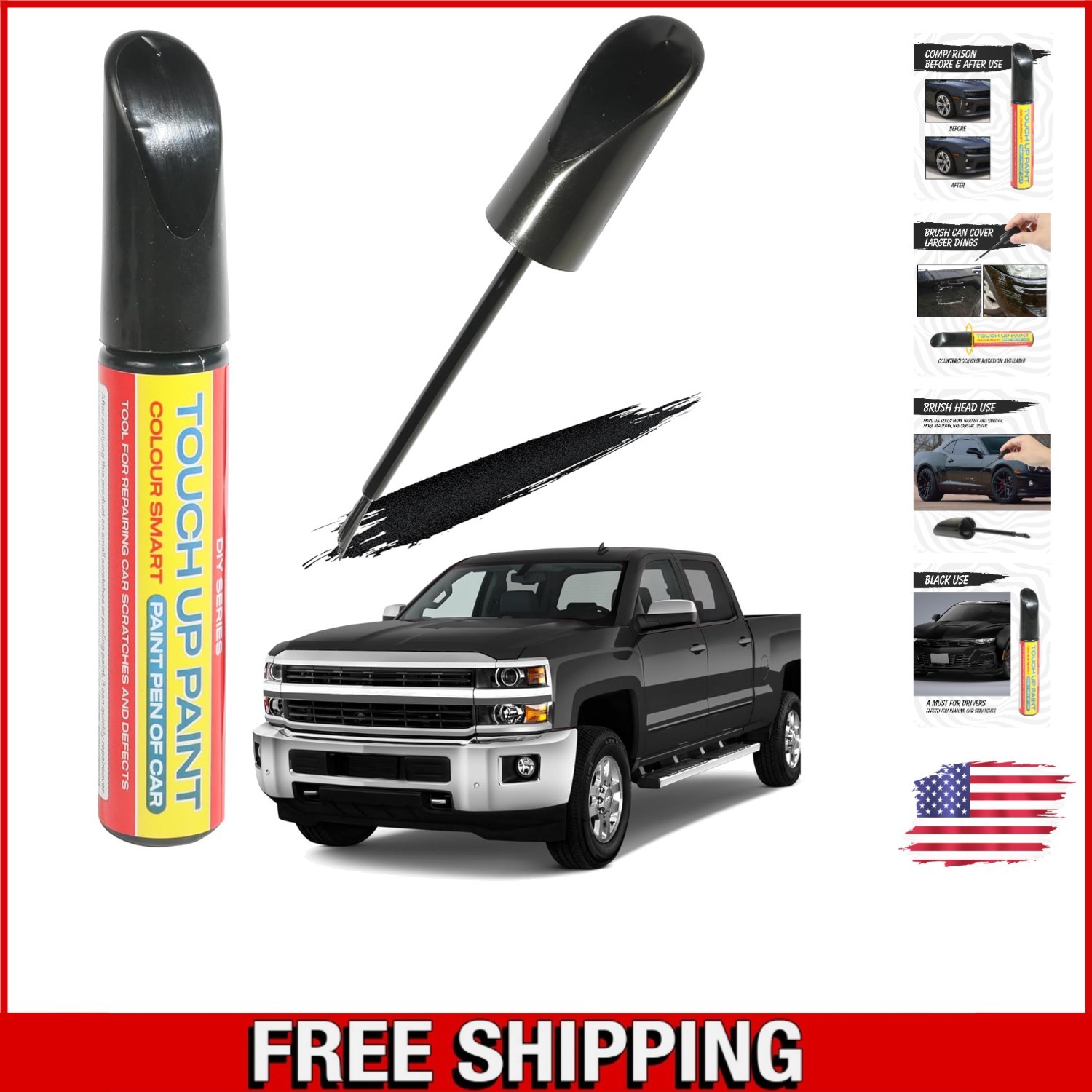 Black Car Scratch Repair Pen – Rust & Waterproof Touch-Up Paint for Cars