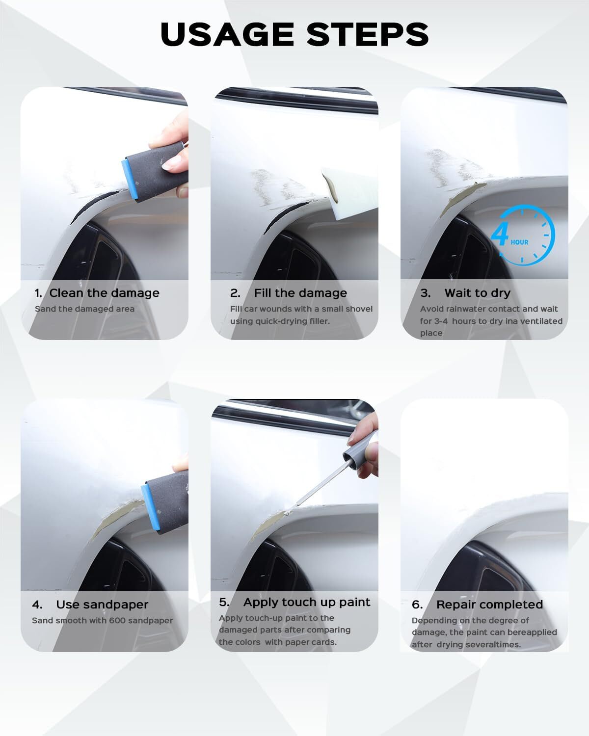 197 9197 Obsidian Black Metallic Mercedes Touch-Up Repair Kit – Exact Match