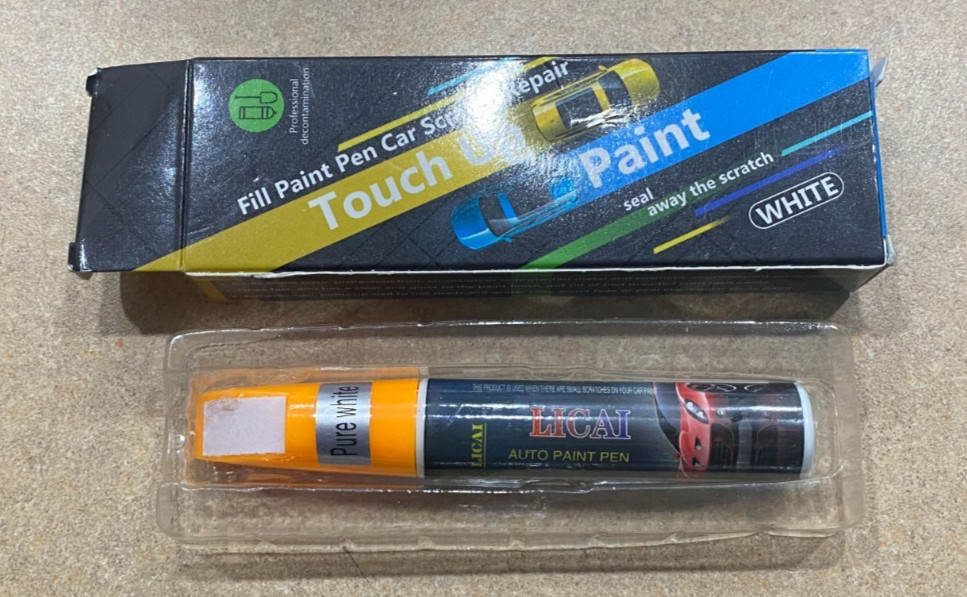 White Touch Up Paint For Cars Scratch Repair 12ml Auto Paint Pen