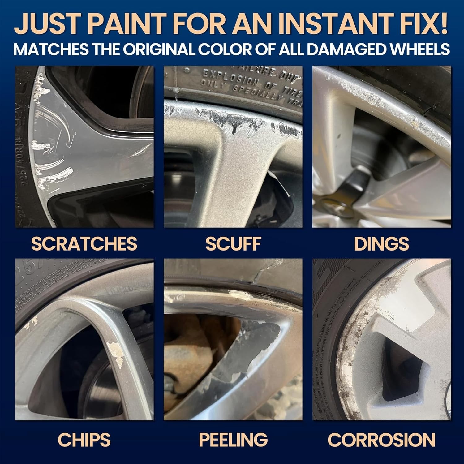 Alloy & Aluminum Rim Repair Kit – Chrome Wheel Paint