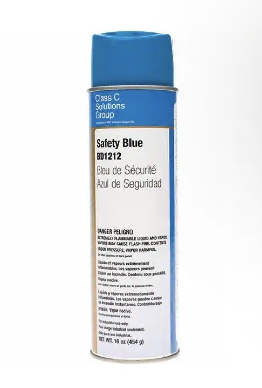 2 Cans X Class C Solutions Group Safety Blue Spray Paint BD1212 16oz X 2