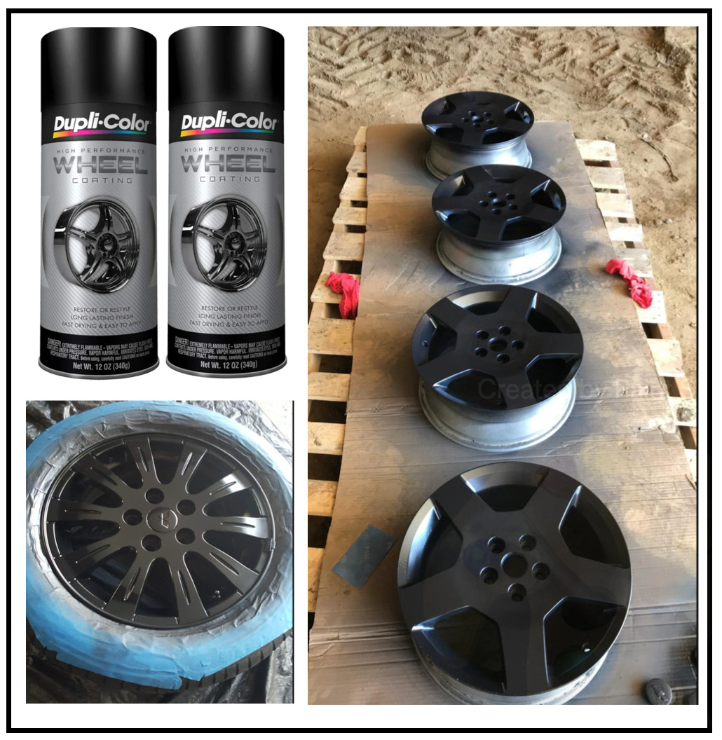 2PK Wheel Coating Spray Paint Car Trucks Black Enamel Rims Stop Rust Durable New
