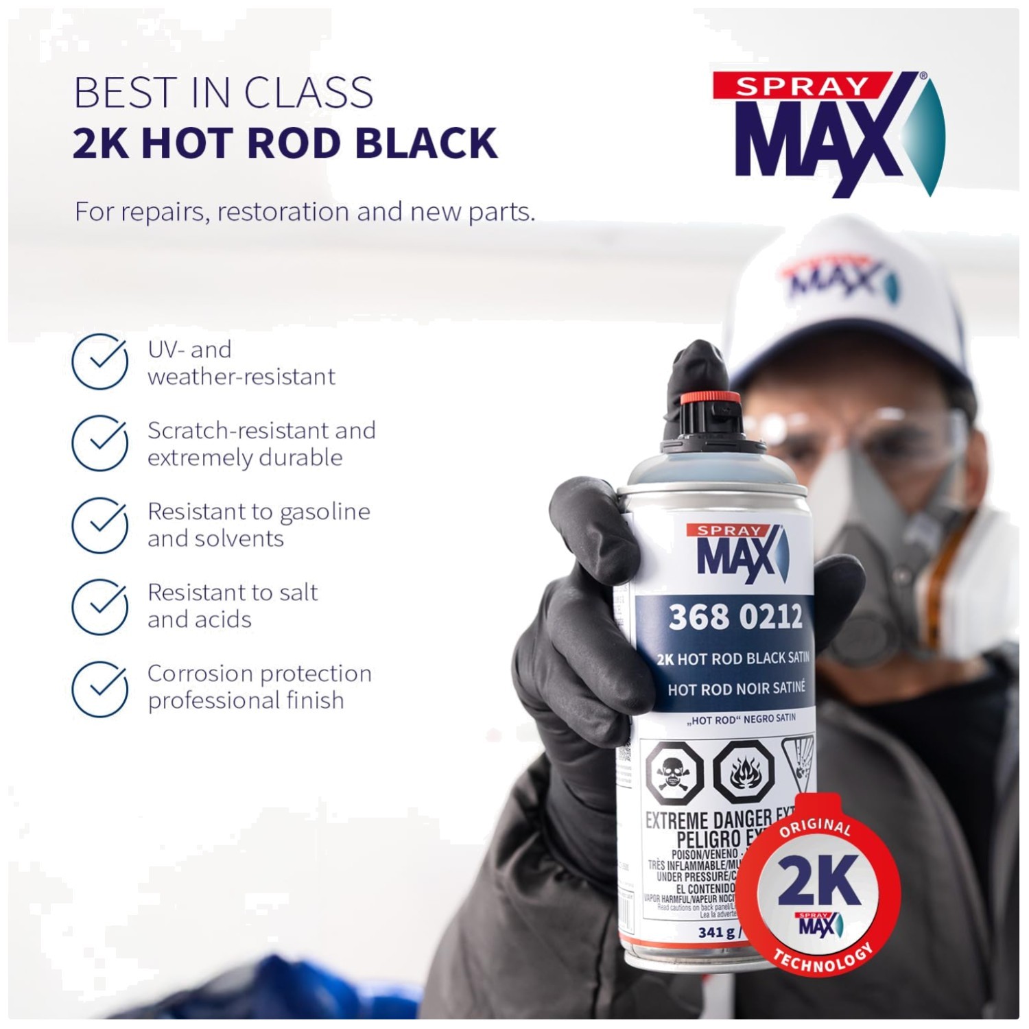 Automotive Top Coat: Durable Hot Rod Black Finish – 12 oz