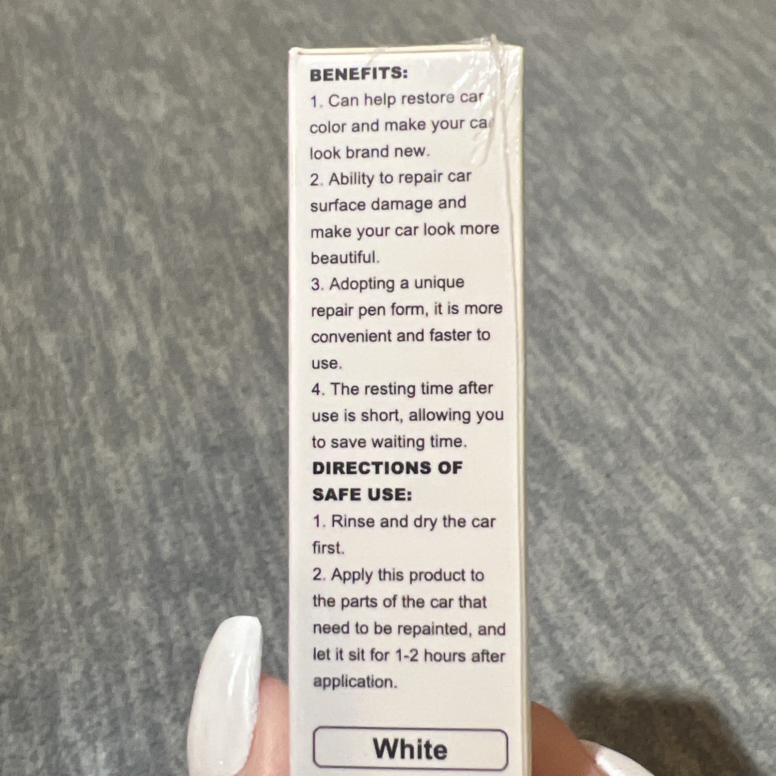 Homonth Car Scratch Repair Pen White 1.5ML DIY Exterior Paint Quick Sealed NIB