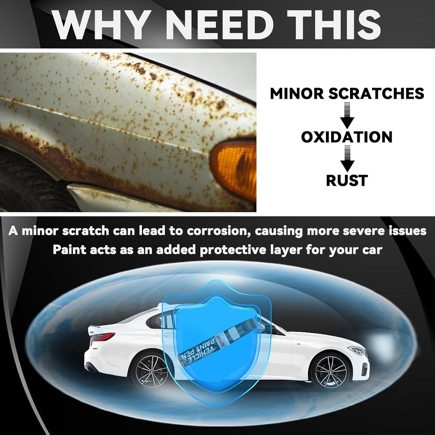 White Car Paint Touch Up Pen, Color Accurate Touch Up Paint for Cars, Profess…