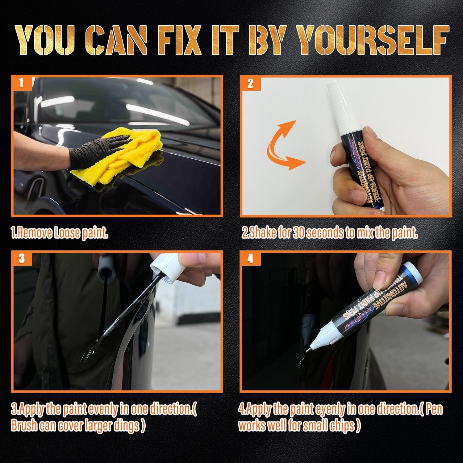 Waterproof Black Vehicle Touch Up Paint – Rust Resistant & Quick Drying