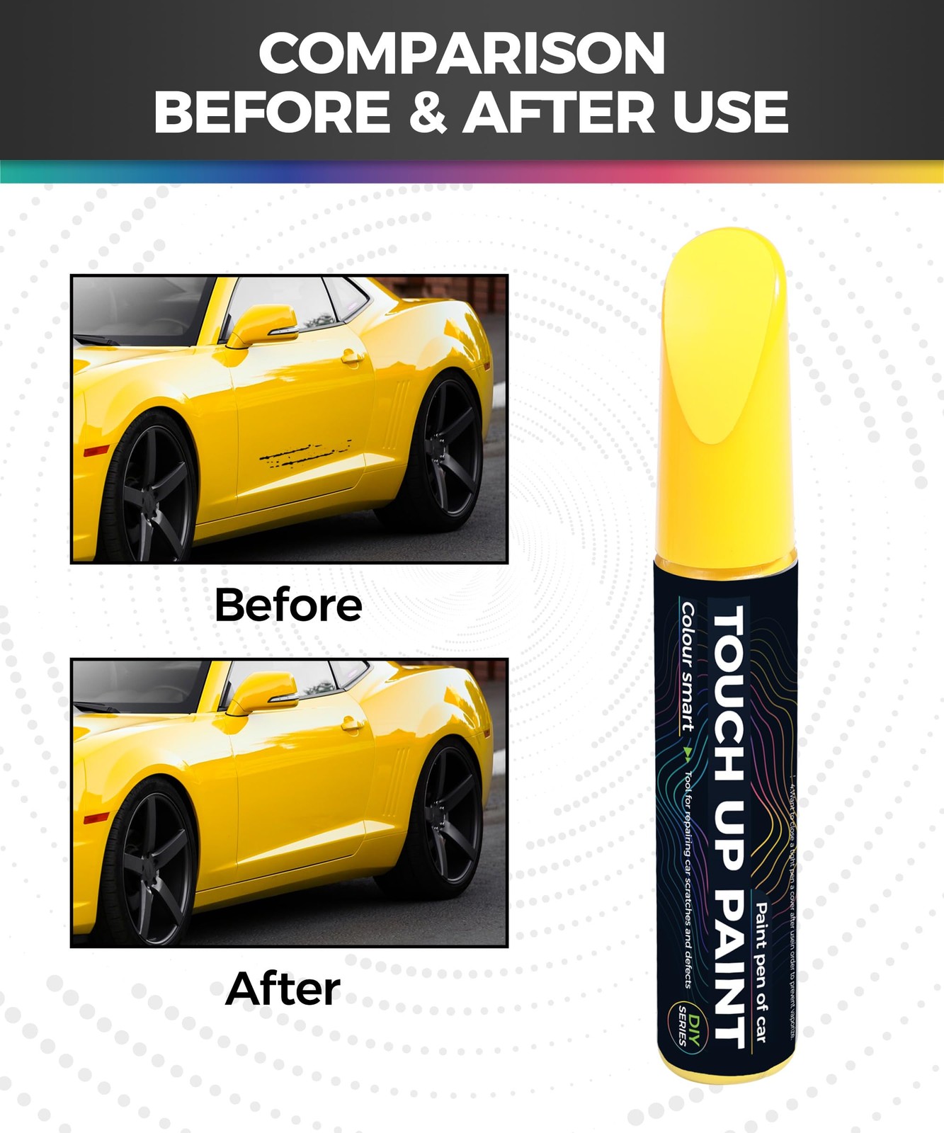 UBOG Touch Up Paint Pen,Touch for 1 Ounce (Pack of 1), Yellow