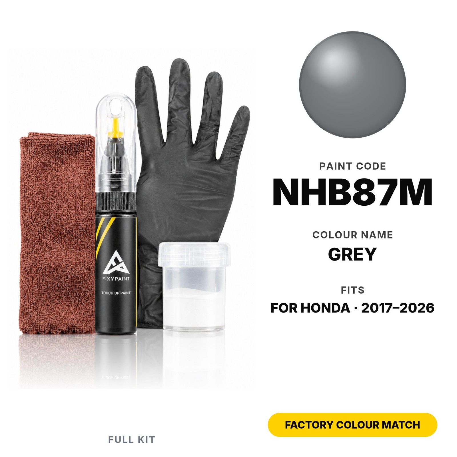 Touch Up Paint For Honda NHB87M Grey Full Kit Factory Auto Paint Match