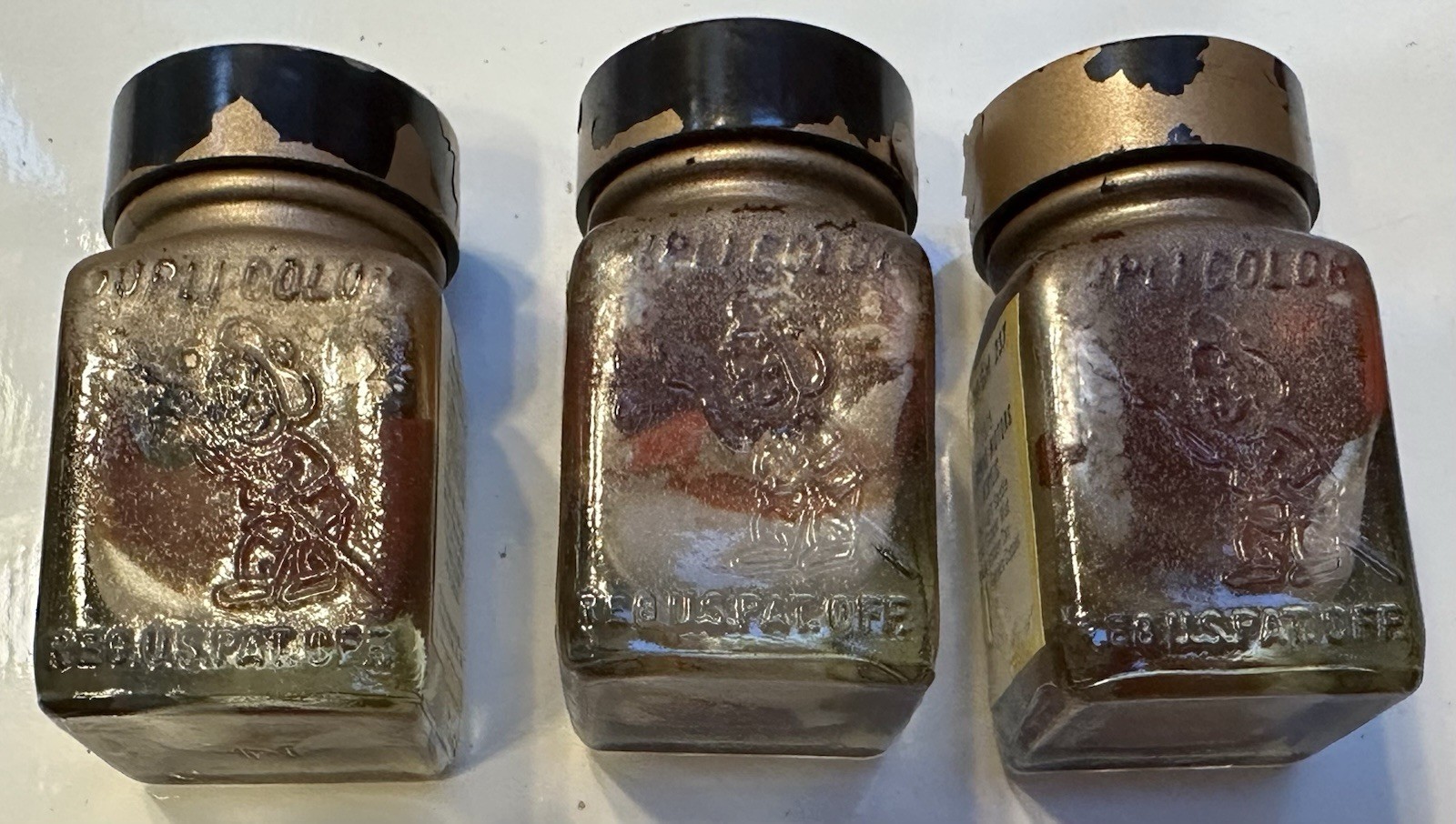Vintage DUPLI-COLOR DP-GM 2 37 Box with 3 Glass Bottles For Display 1975 GM Old