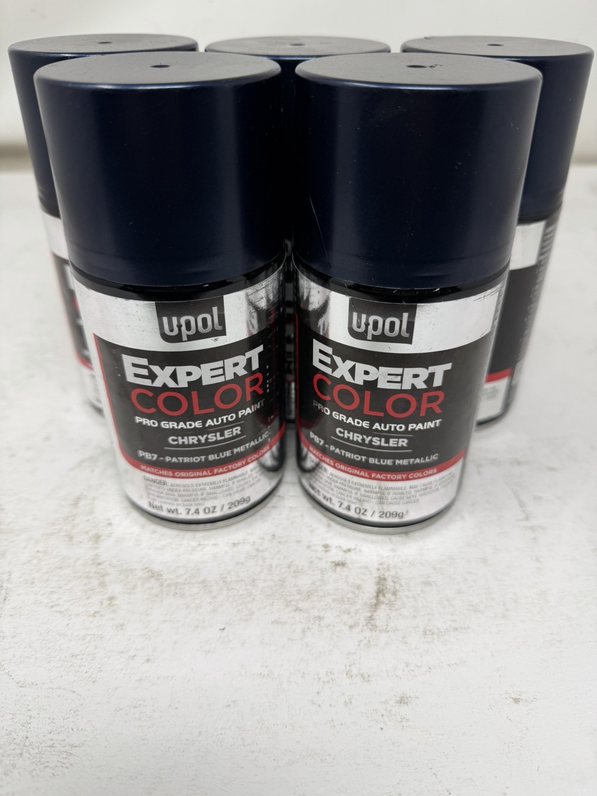 Upol 7.4oz Chrysler Pro Grade Auto Paint pb7- patriot blue UPFC700 5 pack