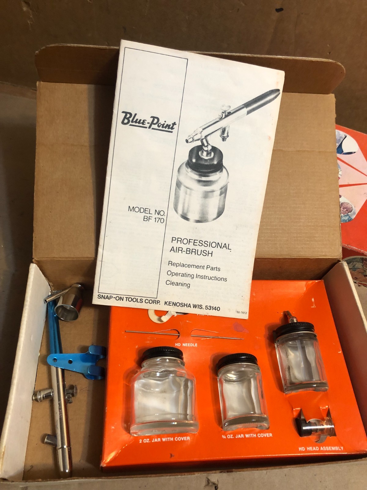 VINTAGE BLUE POINT PROFESSIONAL AIR BRUSH SET BF-170 Scale Models