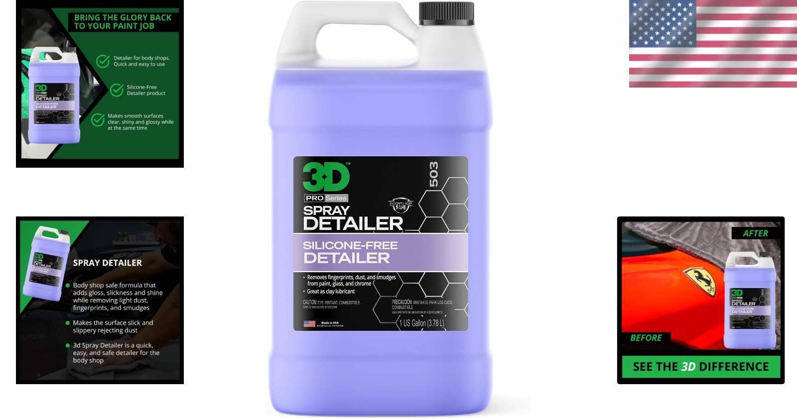 Professional Spray Detailer, 1 Gallon – Removes Dust & Polish Splatter Safely