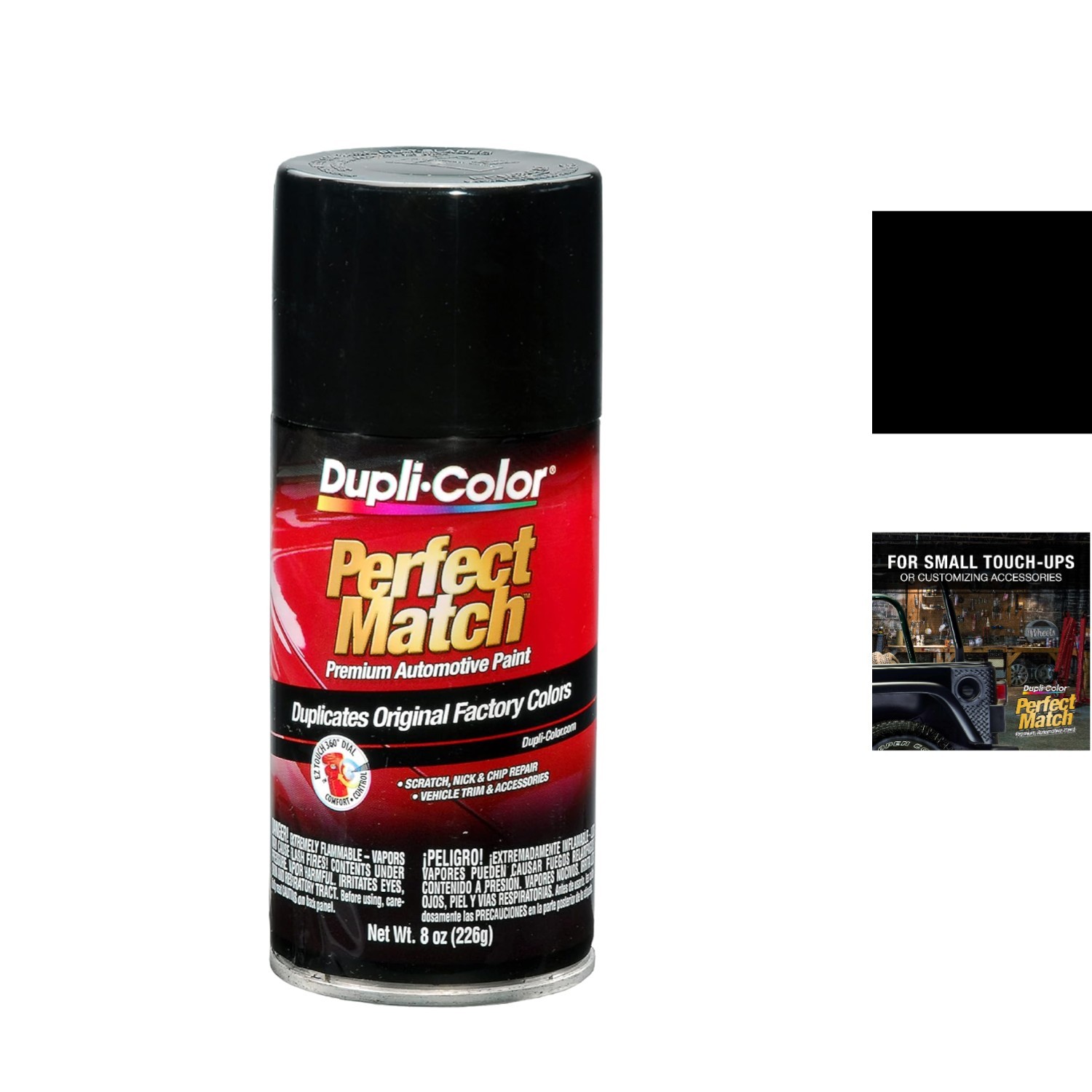 Dupli-Color Perfect Match 8oz Universal Gloss Black Automotive Spray Paint