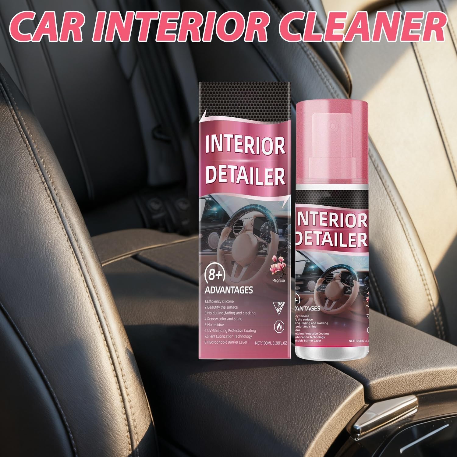 All-Purpose Car Interior Cleaner Spray – Fast-Drying, No-Rinse Detailer for Dash
