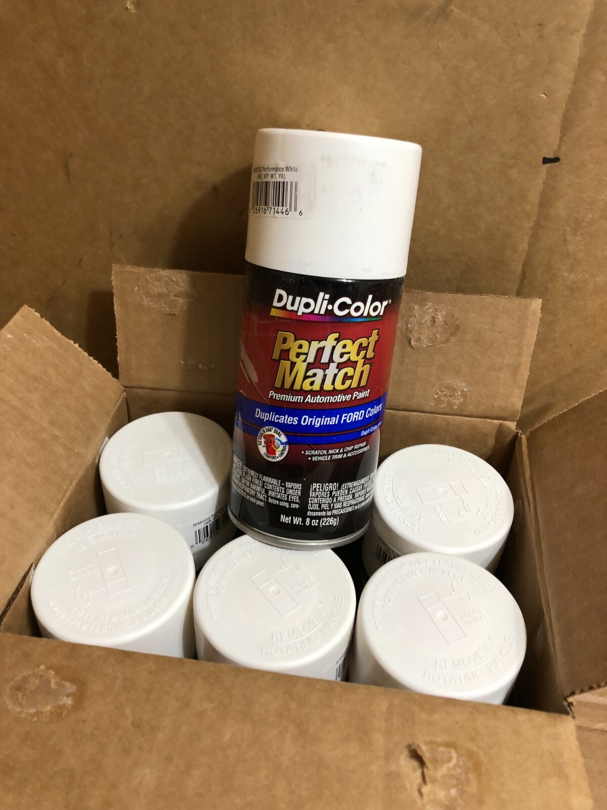 Duplicolor BFM0335 Perfect Match Ford Performance White 8 oz BOX OF 6x