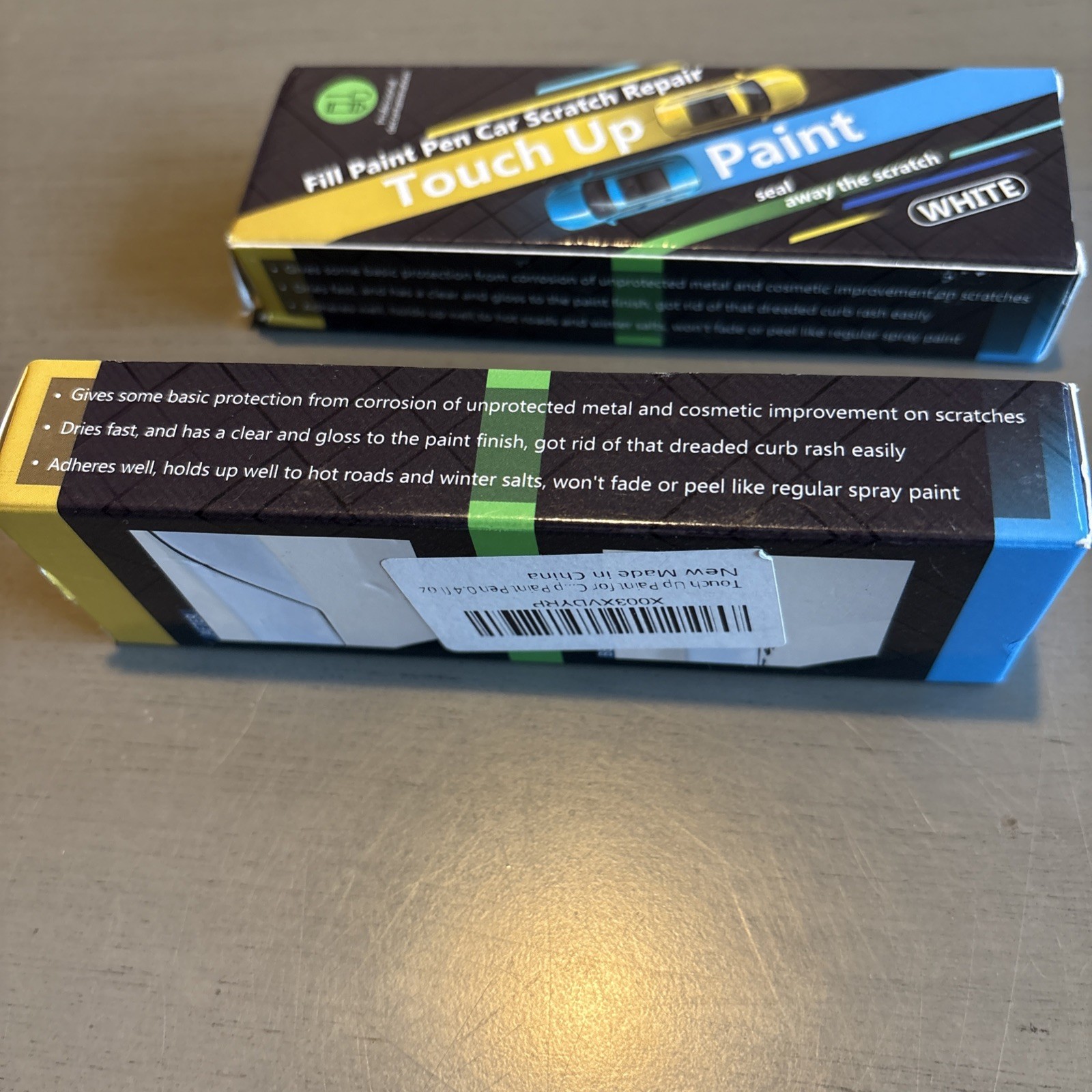Touch up Paint Fill Pen Car Scratch Repair, White, New And Sealed, Lot 2 @ .4 oz