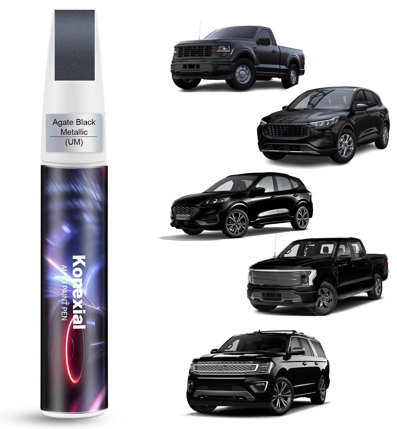 Touch Up Paint Kit For Ford UM Agate Black Metallic Scratch Repair Match