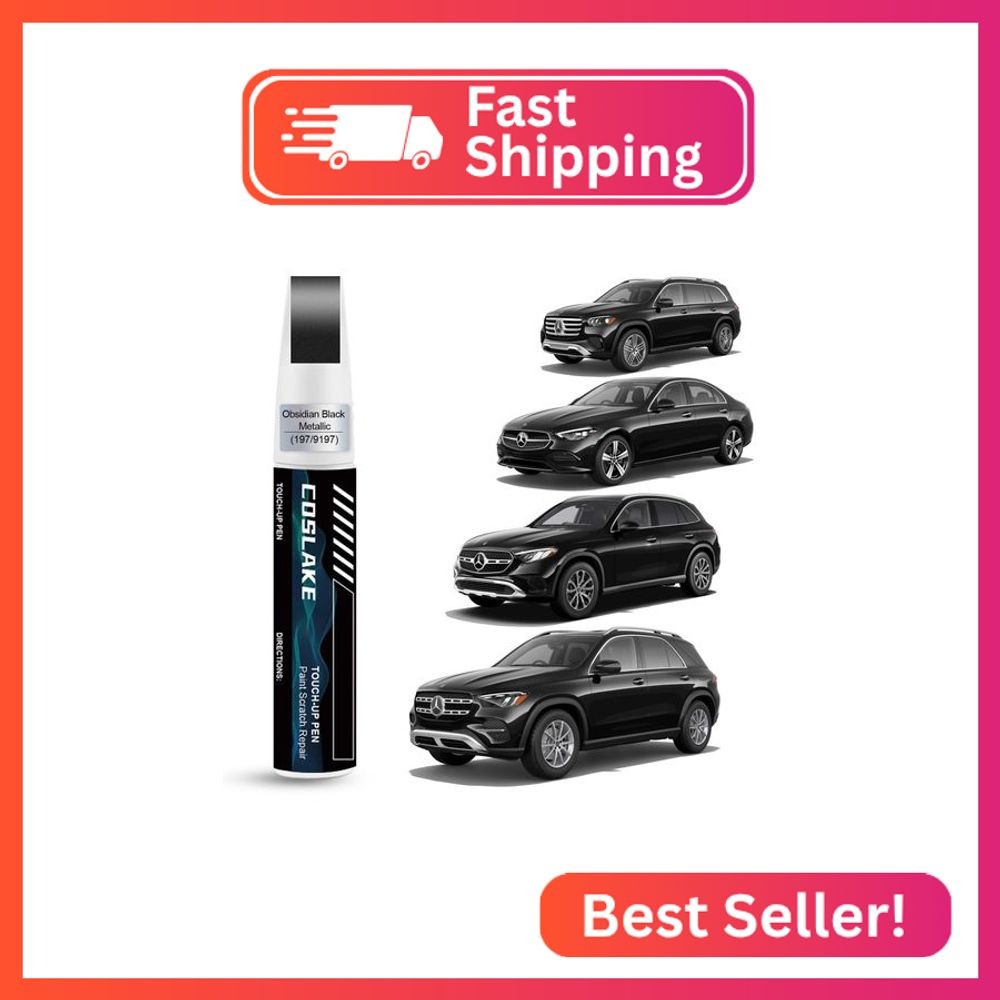 COSLAKE Car Touch Up Paint(Obsidian Black Metallic(197/9197)) for Mercedes-Benz,