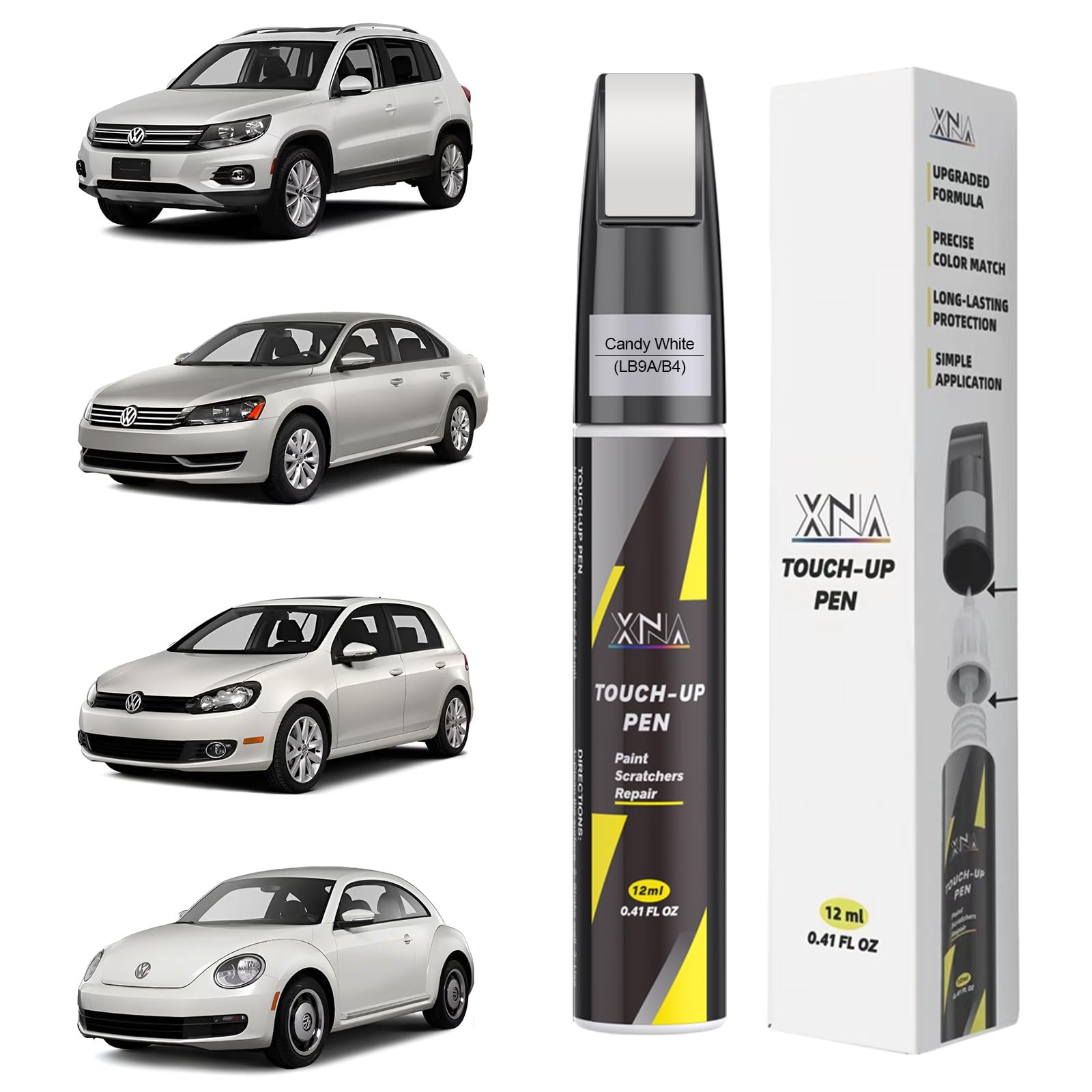 0.41 Fl Oz (Pack of 1), Candy White(LB9A/B4) for 2009-2014 Tiguan/2002-2014…