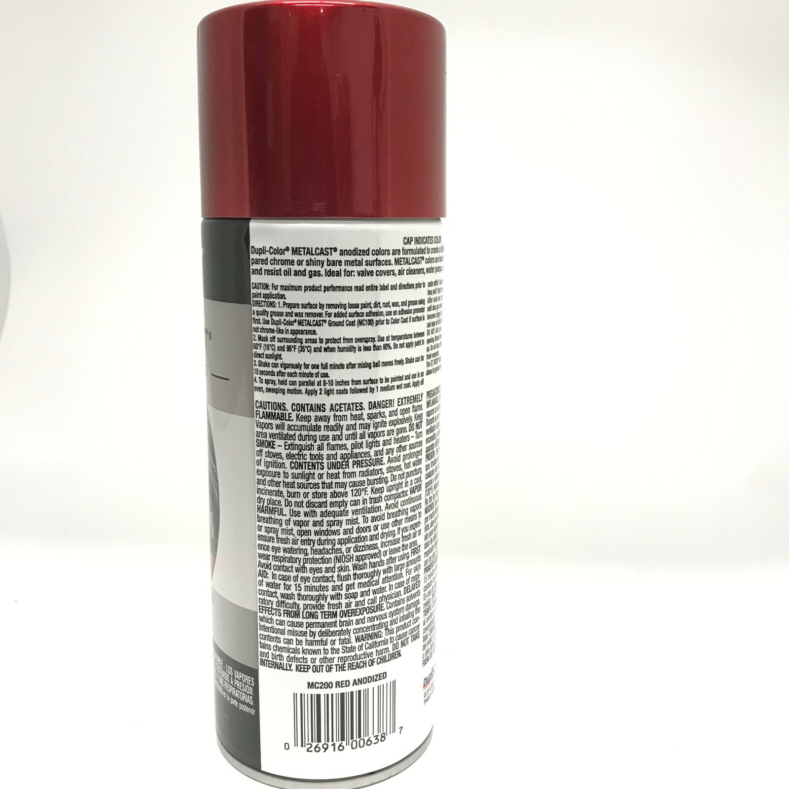 Duplicolor MC200-6 PACK MetalCast RED Anodized Heat Resistant Coat -11oz Aerosol