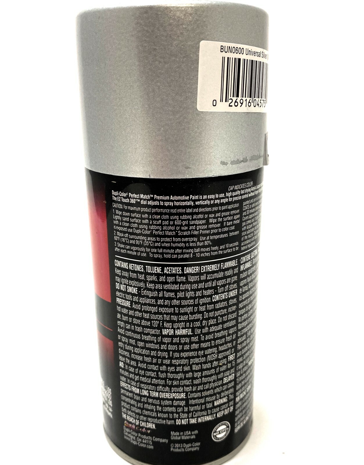Duplicolor BUN0600 Perfect Match Universal Silver Metallic Auto Paint – 6 PACK