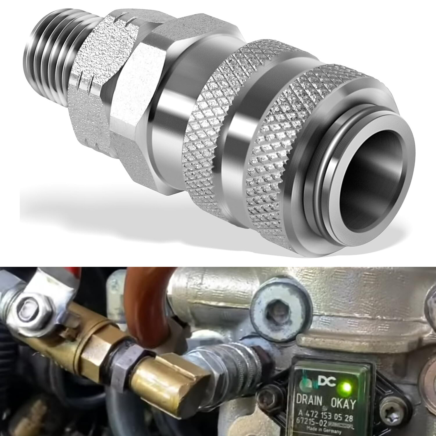 Replacement for Detroit Diesel J-47912-QC 5869-1 Fuel System Coupler Fitting
