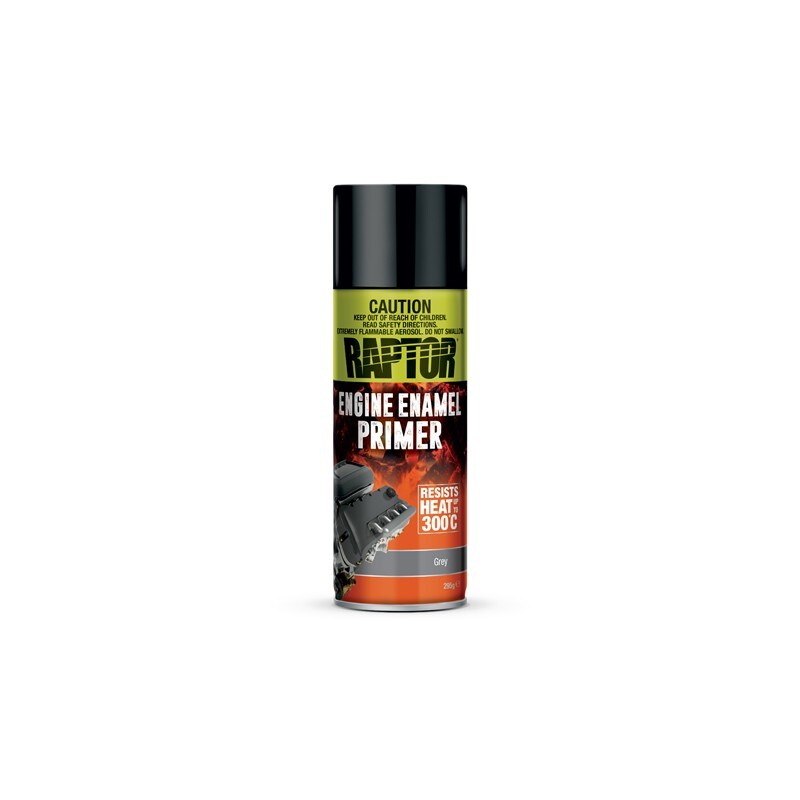 UPOL RAPTOR 1K HIGH TEMP ENGINE ENAMEL GREY PRIMER AEROSOL 363ML