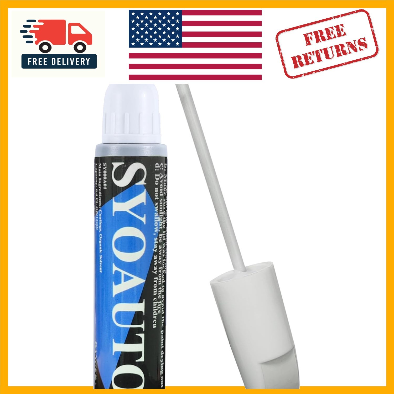 Rust-Resistant White Touch-Up Paint Pen for Cars – Fast Drying 10 Minute Formula