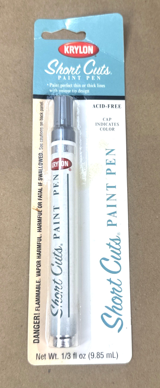 Krylon KSCP902 Short Cuts Paint Pen, Chrome, .33 Ounce NEW