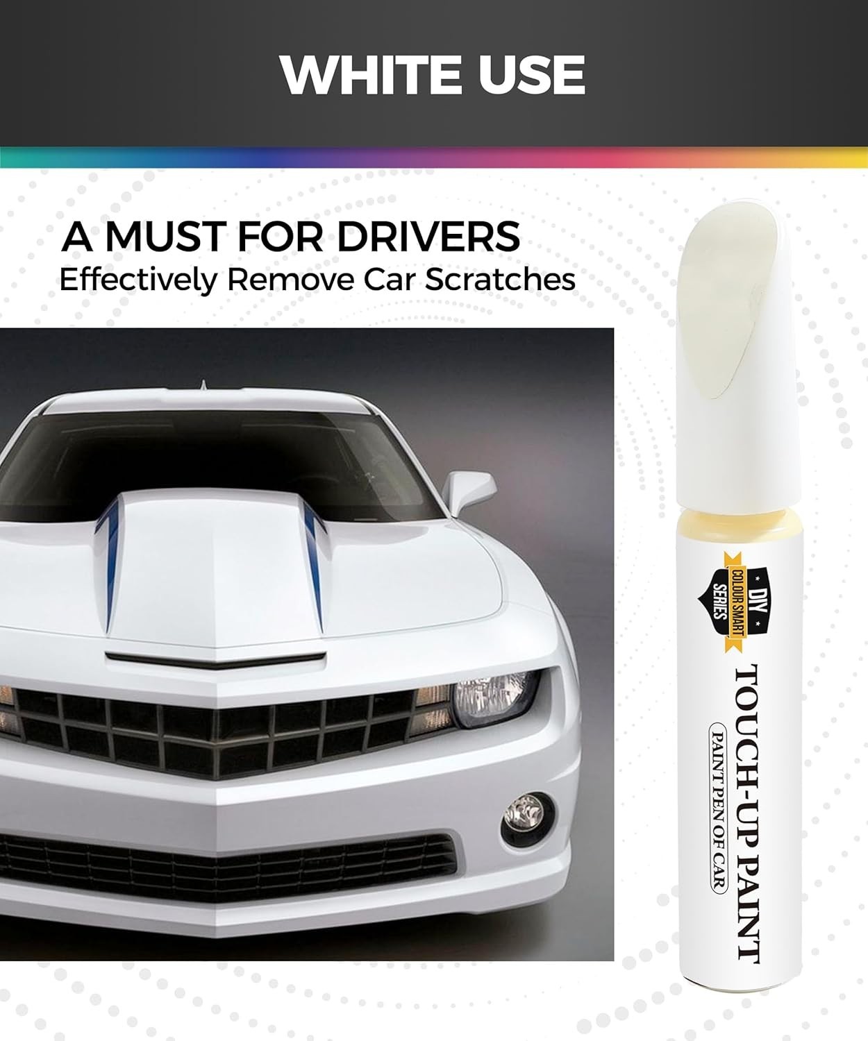 Multi-Purpose Touch Up Paint Pen for Cars – Waterproof & Quick Drying White