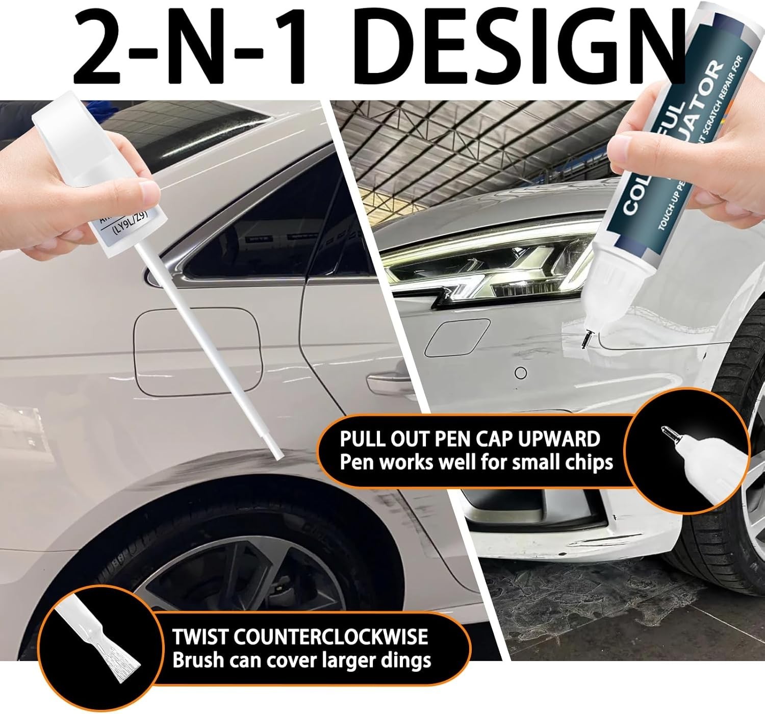 Glossy Brilliant Black Touch Up Paint for Audi – Waterproof Scratch Fix 12ml
