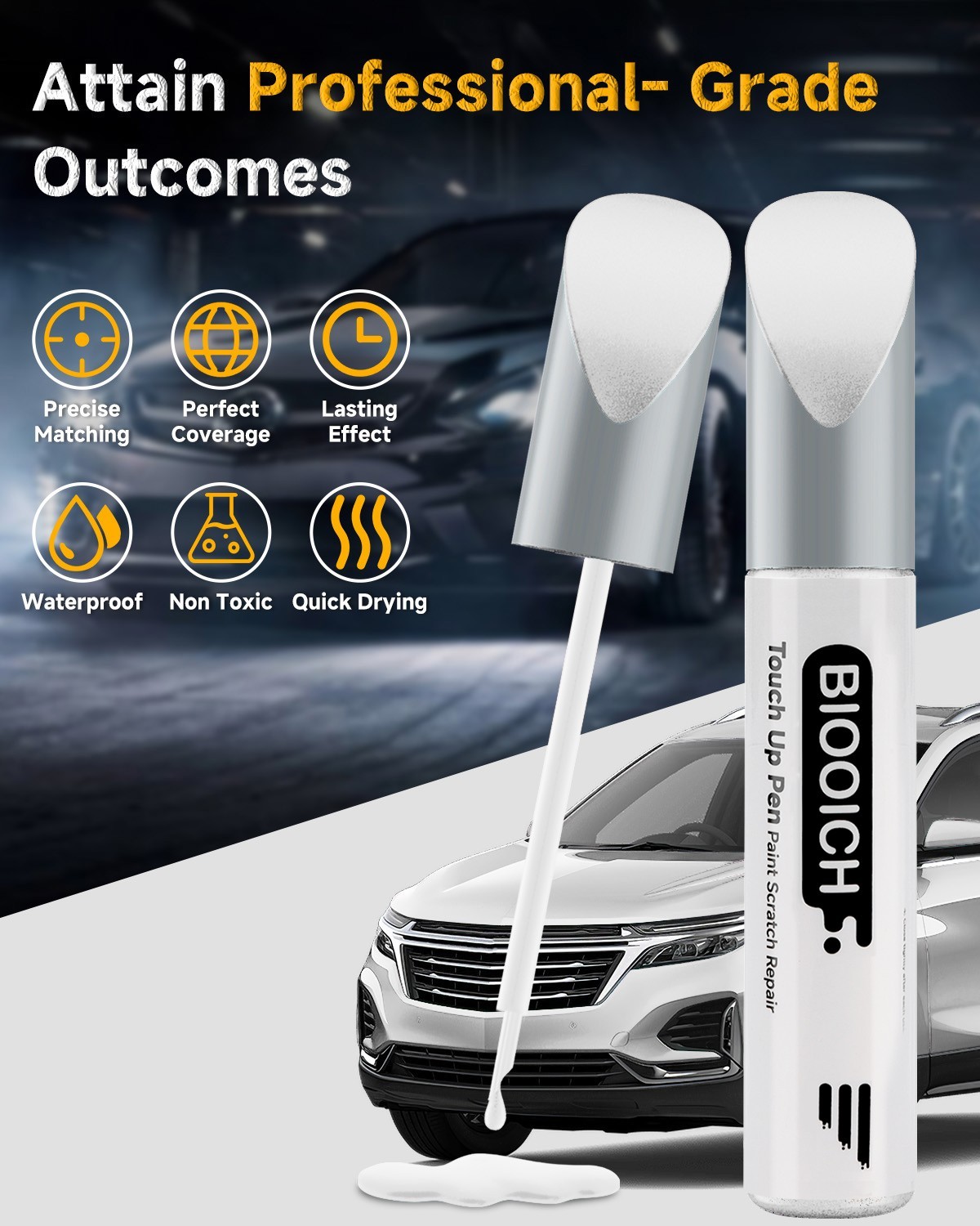 BIOOICH Touch Up Paint Pen for Chevy Repair Car Chip and Scratch Color Match
