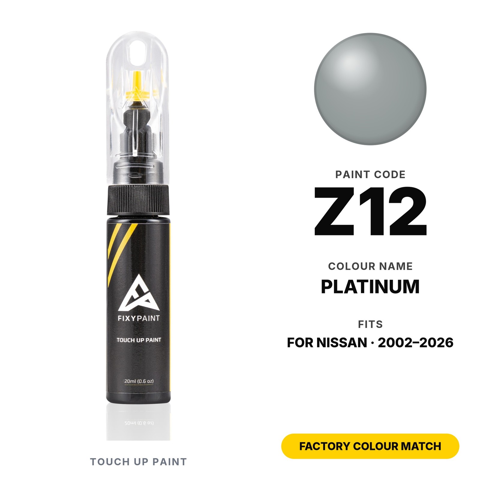 Touch Up Paint For Nissan Z12 Platinum OEM Factory Precision Color Match Paint