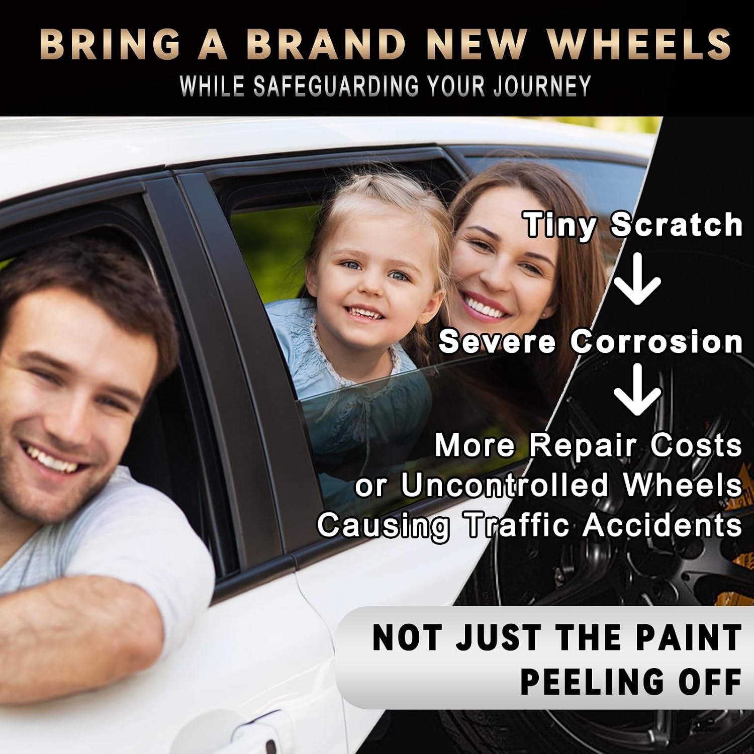 Gloss Black Rim Touch Up Paint Kit – Fast-Drying Scratch Repair for Wheels