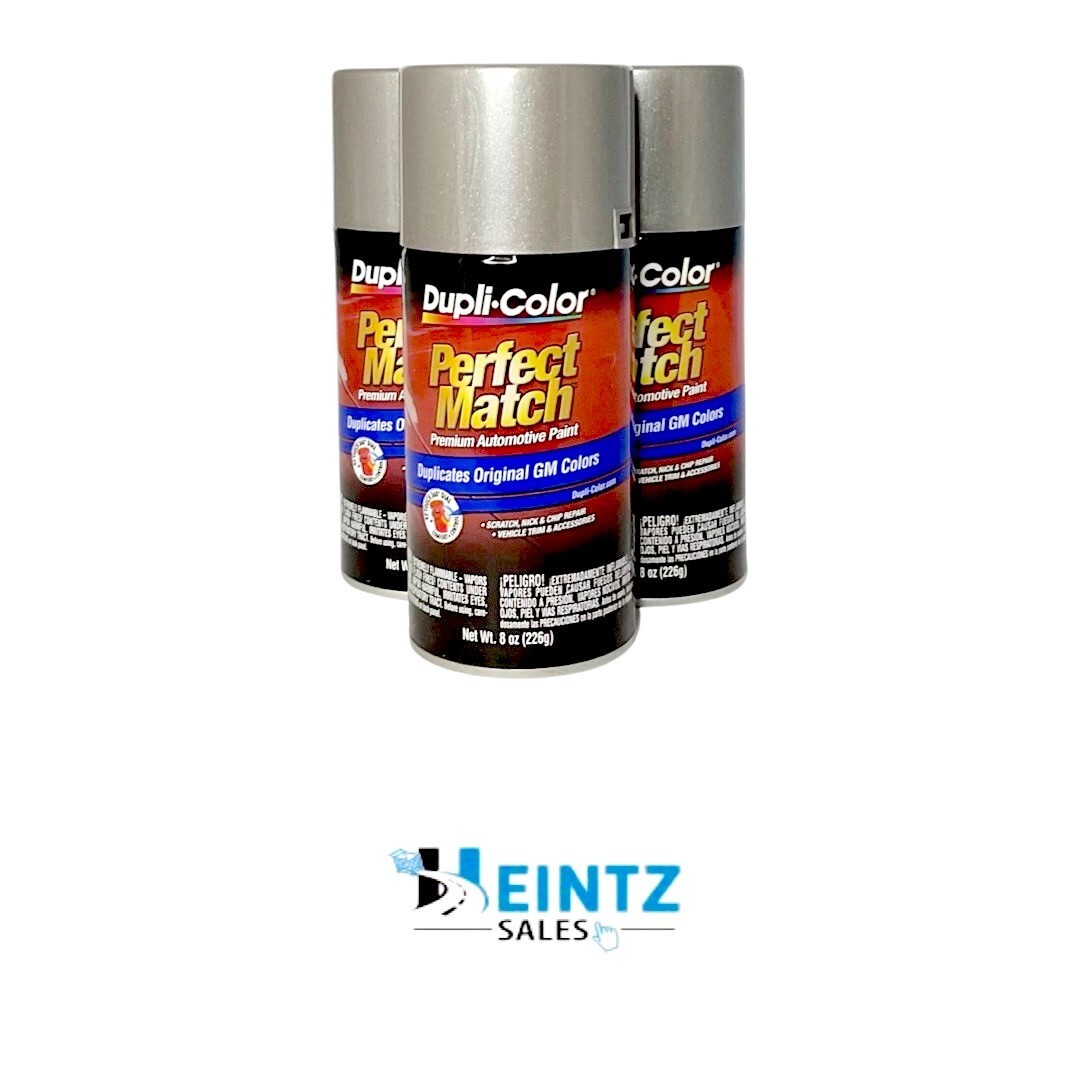 Duplicolor BGM0490 Perfect Match GM Pewter Metallic 8 oz Aerosol WA382E – 3 PACK