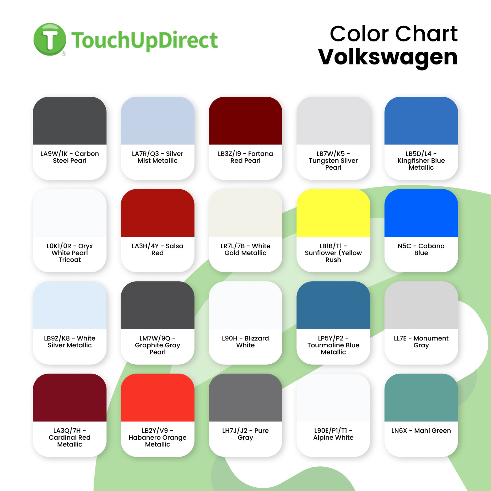 Volkswagen Touch Up Paint by TouchUpDirect – Brush or Spray Paint – Choose Color