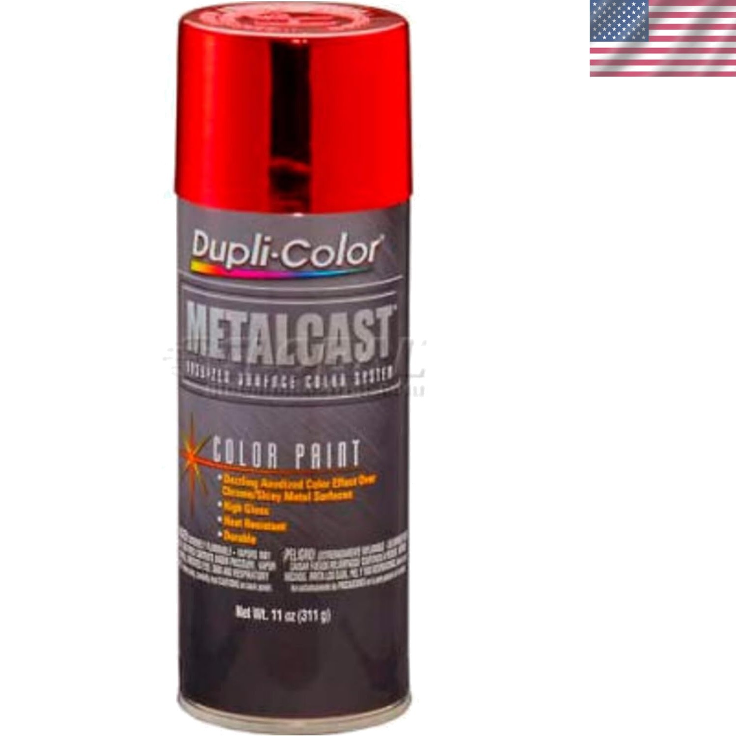 High Heat Resistant Metalcast Red Anodized Spray Paint – 11oz Aerosol for Cars