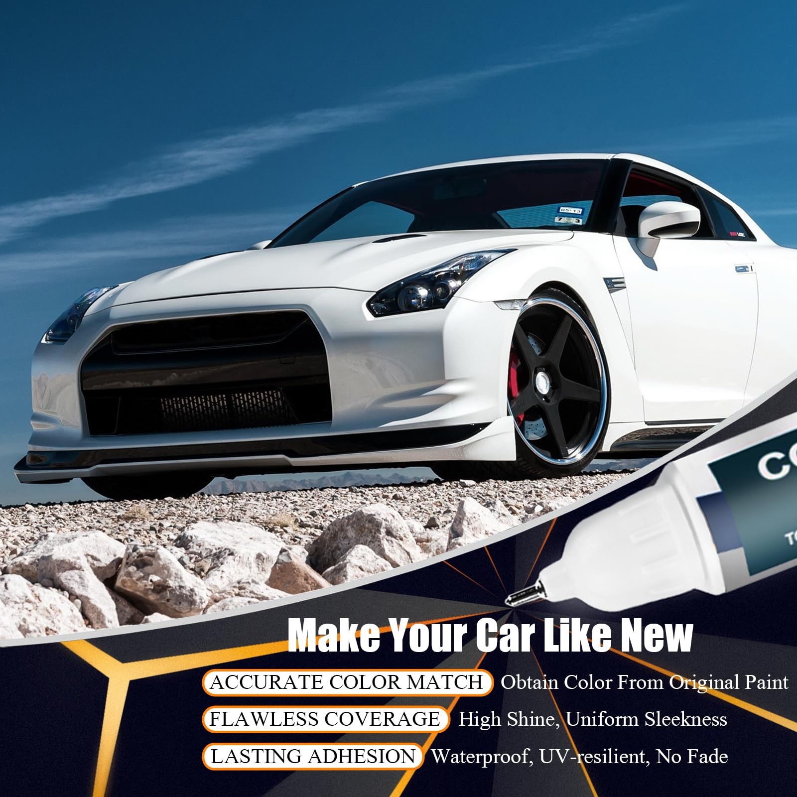 Touch Up Paint for Car Nissan Super Black KH3 Obsidian Scratch Repair Pen Marker