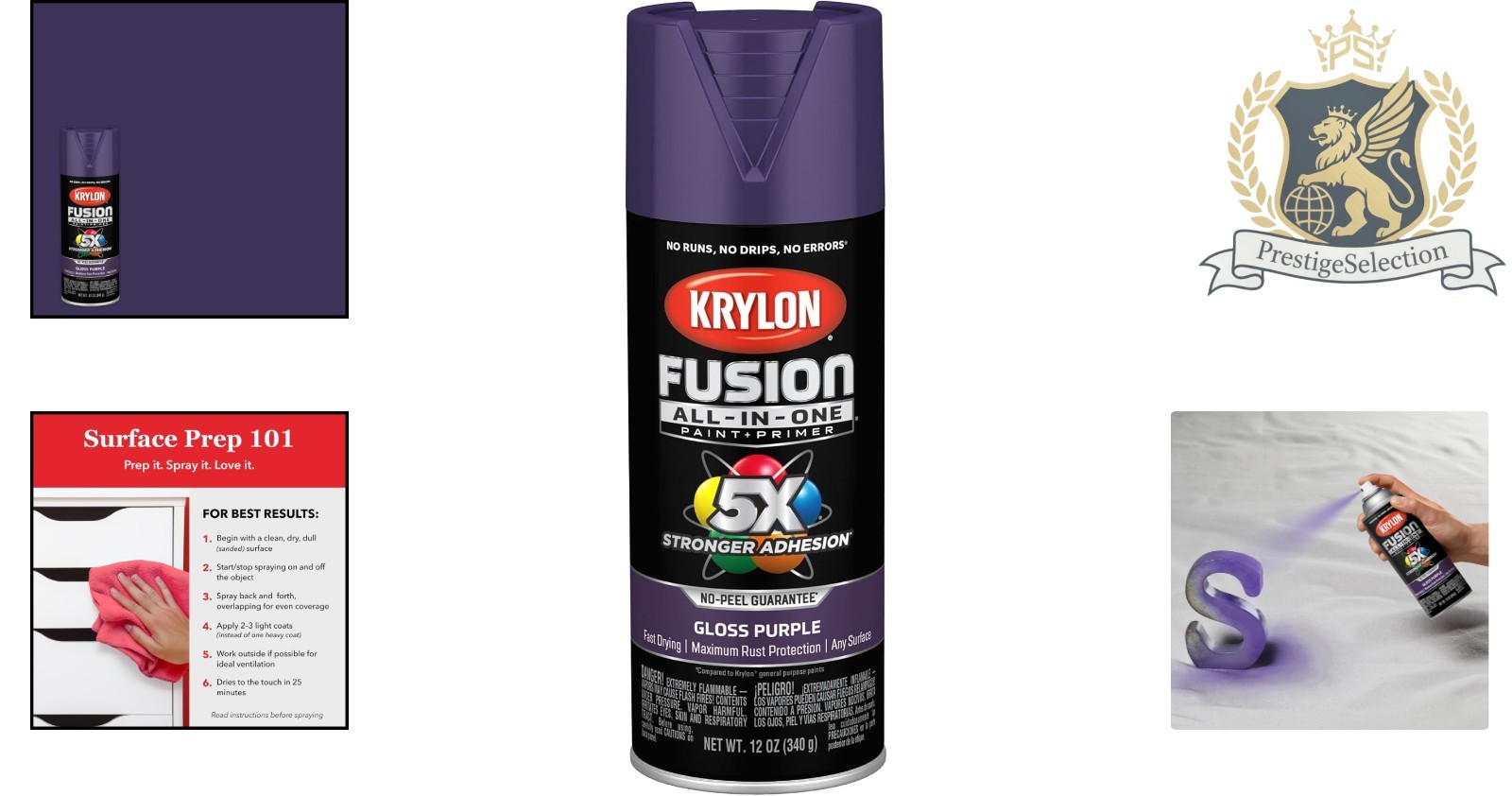 Versatile 12 oz Purple Spray Paint – Fast-Drying Adhesive for Indoor/Outdoor Use