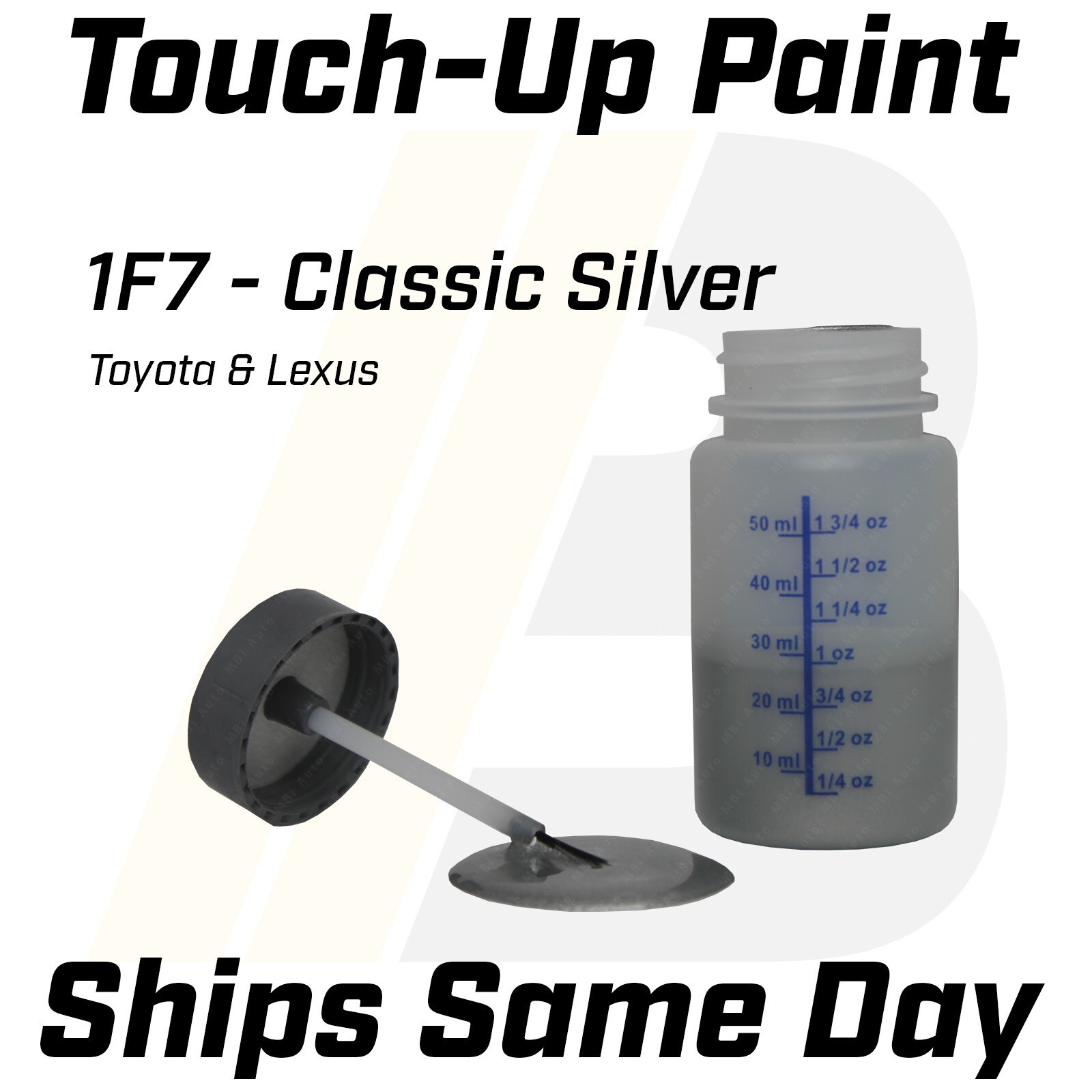 1F7 Classic Silver Metallic – 1 Oz Touch Up Paint Kit w/ Brush for Toyota Lexus