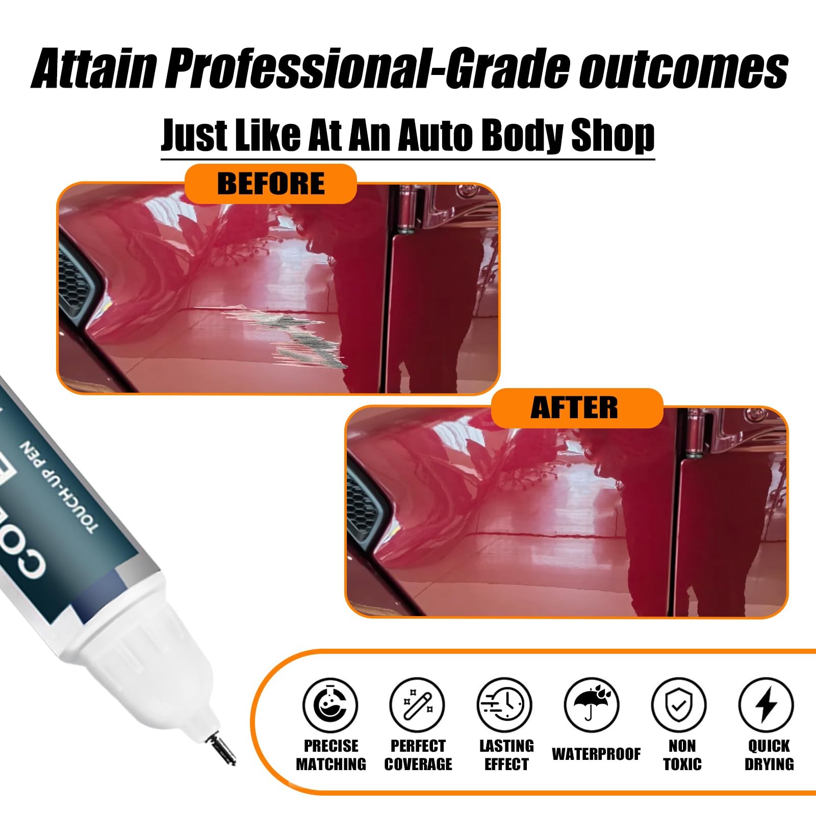 Touch Up Paint for Chrysler/Jeep Velvet Red Pearl PRV/NRV Repair Pen 0.4 oz