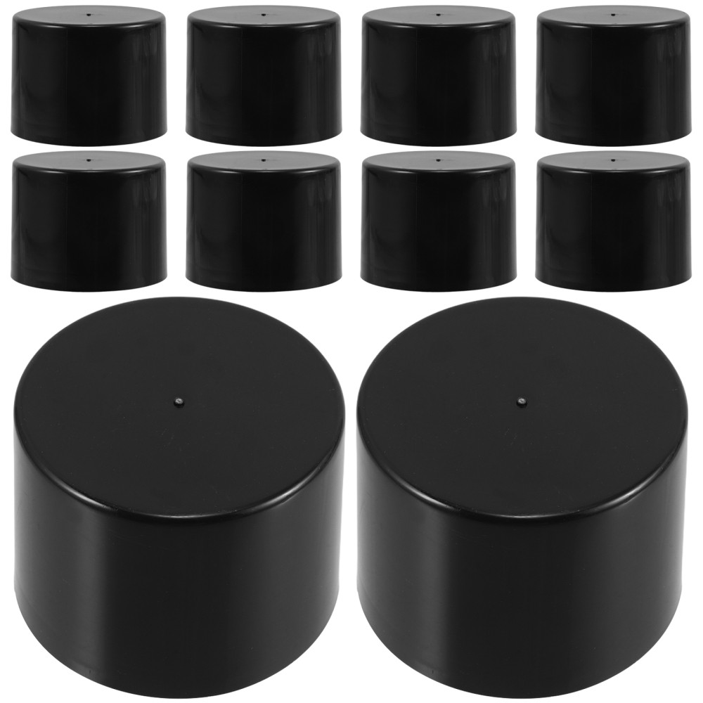 10 Pcs Black Polymer Replacement Spray Can Lids Caps for Canisters