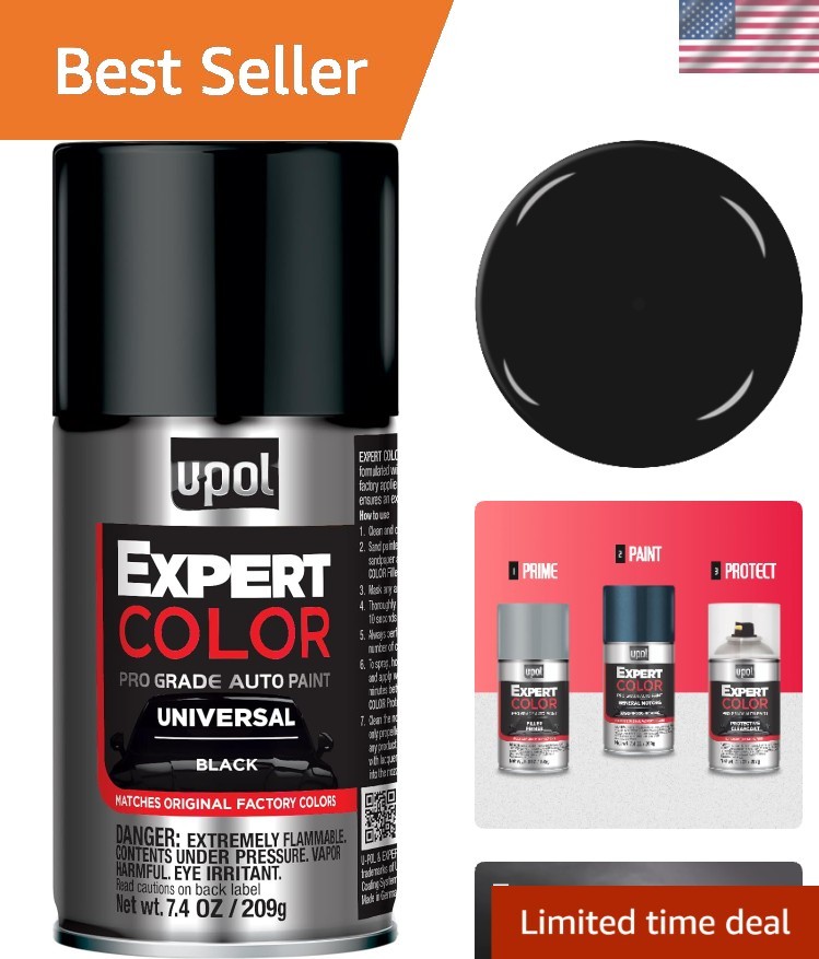 Expert Color Universal, Automotive Spray Paint, Black | Professional Grade, L…