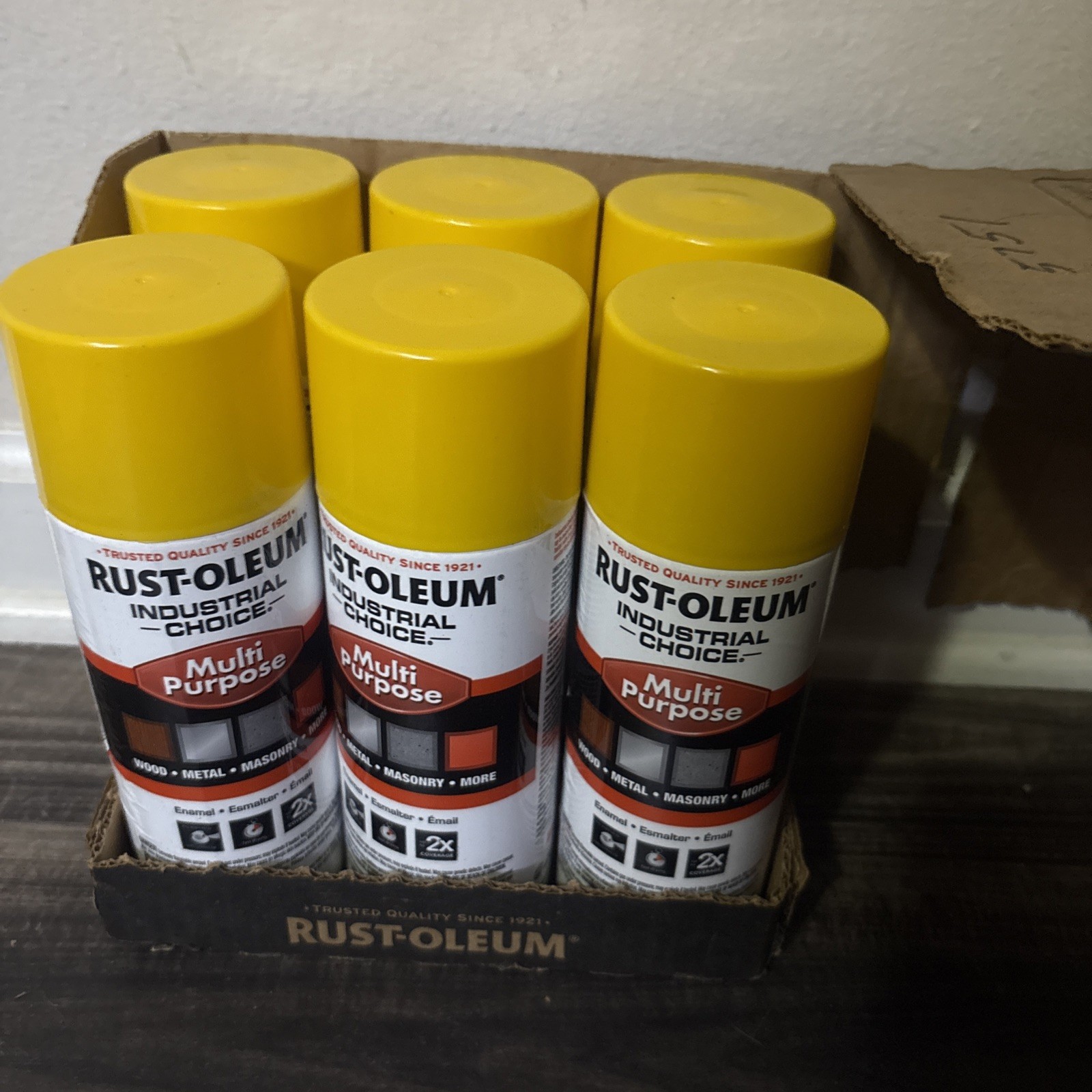 Safety Yellow Spray Paint Gloss Rust-Oleum Multi-Purpose Spray Paint 12oz 6pcs