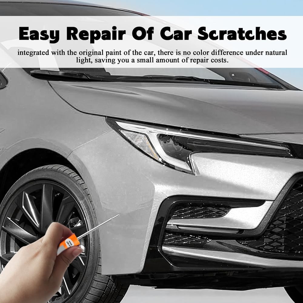 Silver Touch Up Paint for Cars Auto Scratch Repair Pen Brush Sliver 0.4 Fl Oz