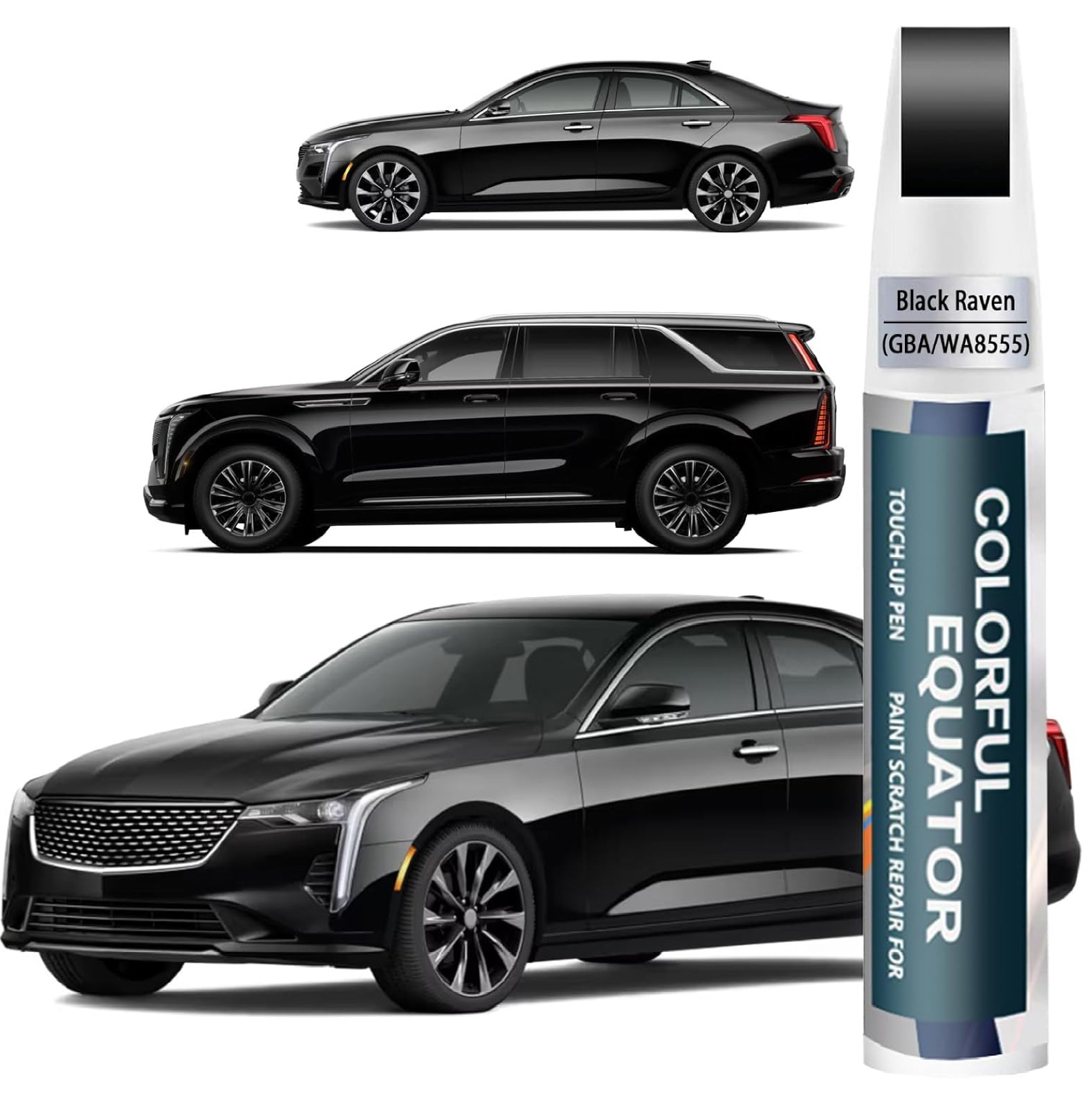 Black Raven(GBA/WA8555) Touch Up Paint Compatible with Cadillac, Car Paint Pen S