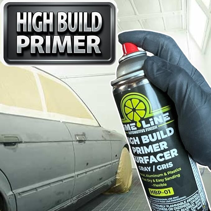 LiME LiNE 1K High Build Primer Surfacer Light Grey – 16 Oz Aerosol Spray Can
